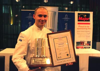 Kristian Curtis with award