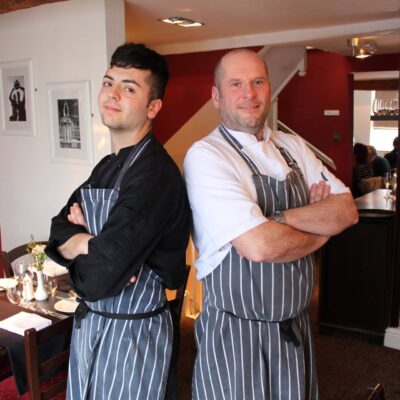 Professional Cookery Apprentice Akela Nevelli (left) with No 9 Church Street Chef/Proprietor Wayne Thomson