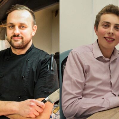 Apprentices Armands Vinklers and Daniel Herbert