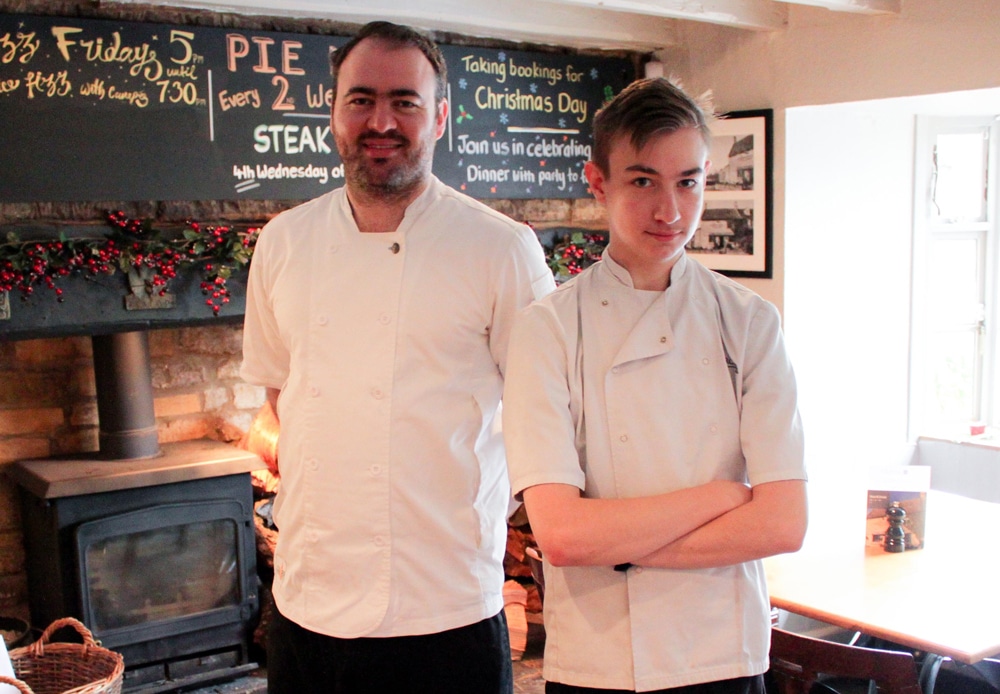 Head Chef Nick Deverell-Smith and Commis Chef Matthew Young