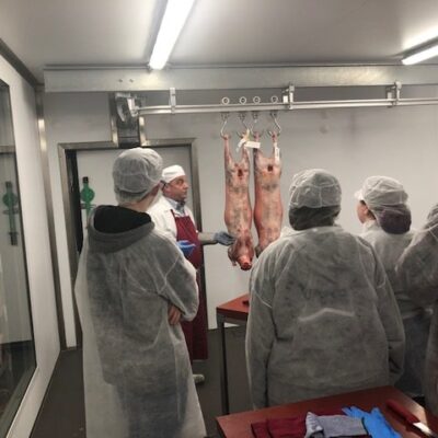 Apprentices attending workshops in farming, butchery and hospitality