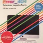 Front cover of a colourful Apple-themed magazine.