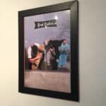 Framed photograph of skateboarders.