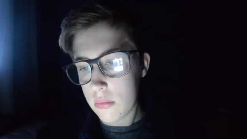 Media student in film still