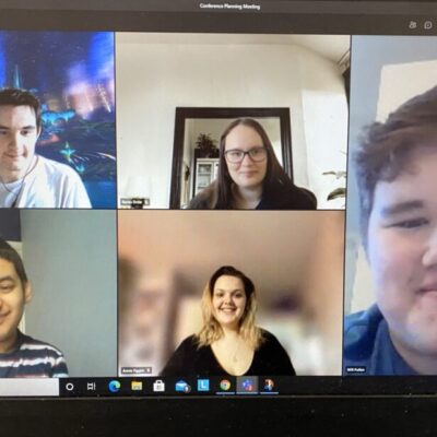 5 members of the student exec team on Teams