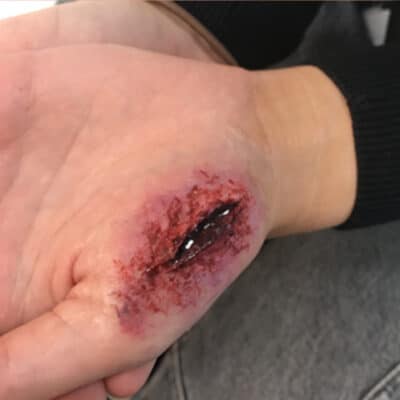 Make Up Wound on hand at Stratford-Upon-Avon College