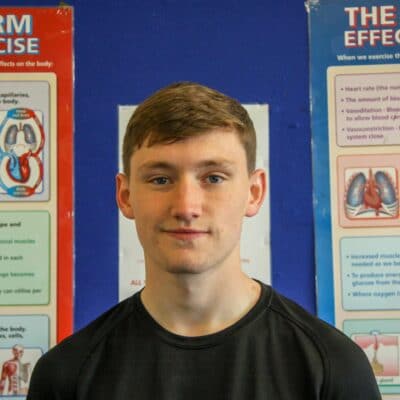 Ben looking at camera at Stratford-Upon-Avon College