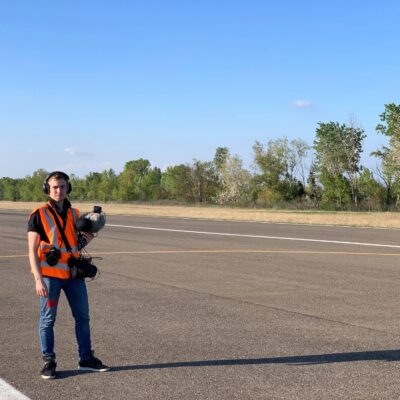 Jack standing on race course