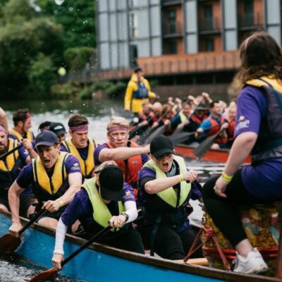 Warburton's Warriors during one of the races at stratford-upon-avon college