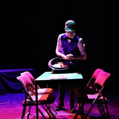 Luke Saidler as witch by performing arts students at Stratford-upon-avon College