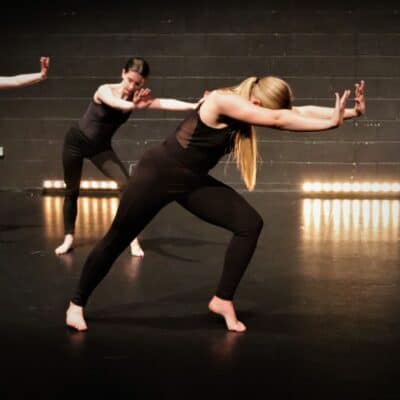 Dancing push by performing arts students at Stratford-upon-avon College