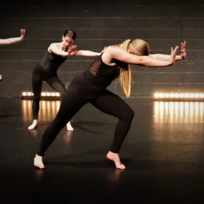 Dancing push by performing arts students at Stratford-upon-avon College