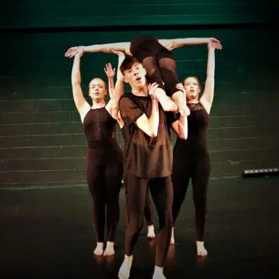 Cross lift dance by performing arts students at Stratford-upon-avon College
