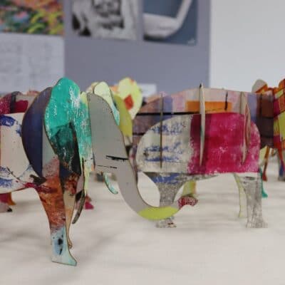 little elephants after painting