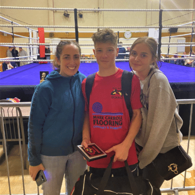 Sam Rossiter after fight at Stratford-upon-Avon College