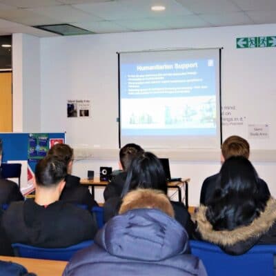 The Royal Navy gives presentation