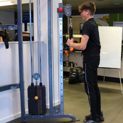 Public service students on new equipment (2)