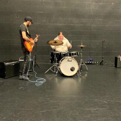 Students drumming