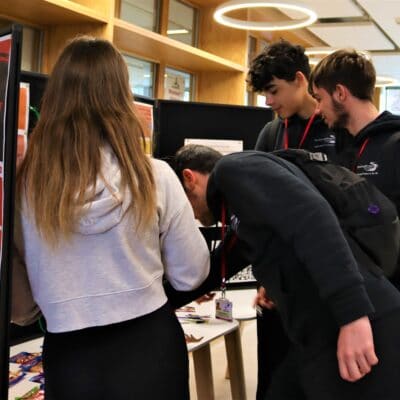 Students engaging with activity