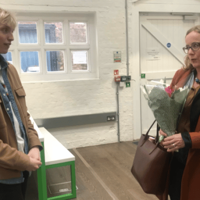 Lewis with Dr Jane Gregory