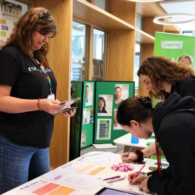 students at escape stand