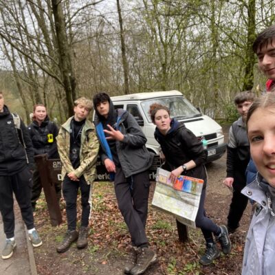 Public services student outdoors