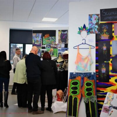 Visitors at the exhibition