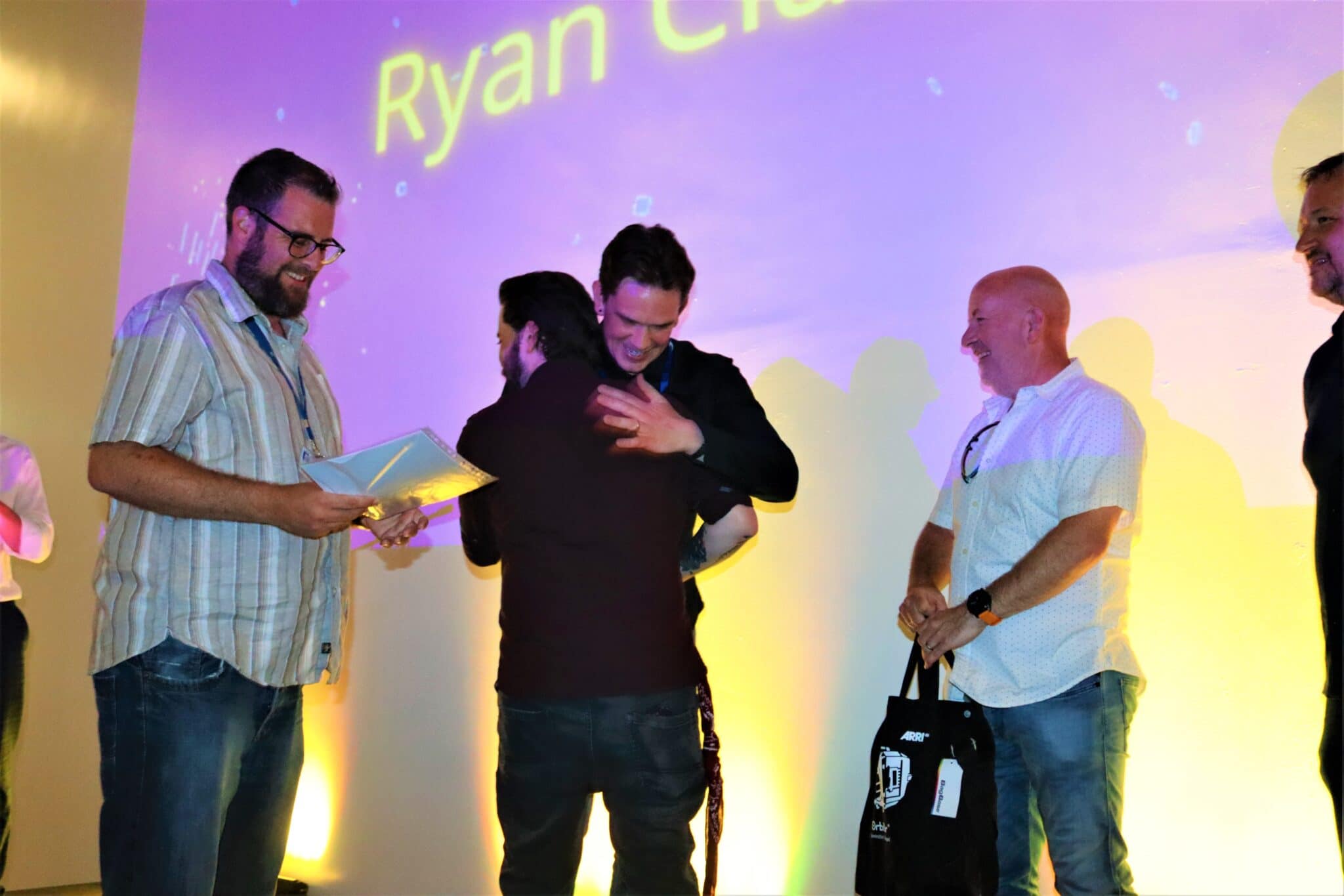 Ryan Clark hug