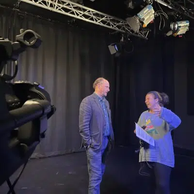 Camera in studio