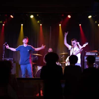 band at a gig