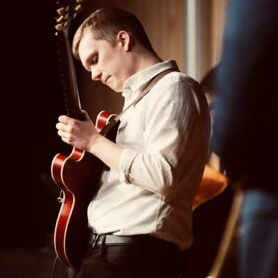 Scott playing at festival Credit University of Idaho - Jazz festival