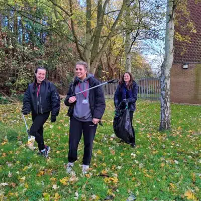 Students litter pick