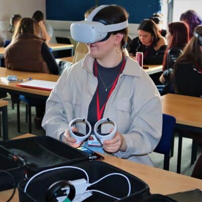 students using VR