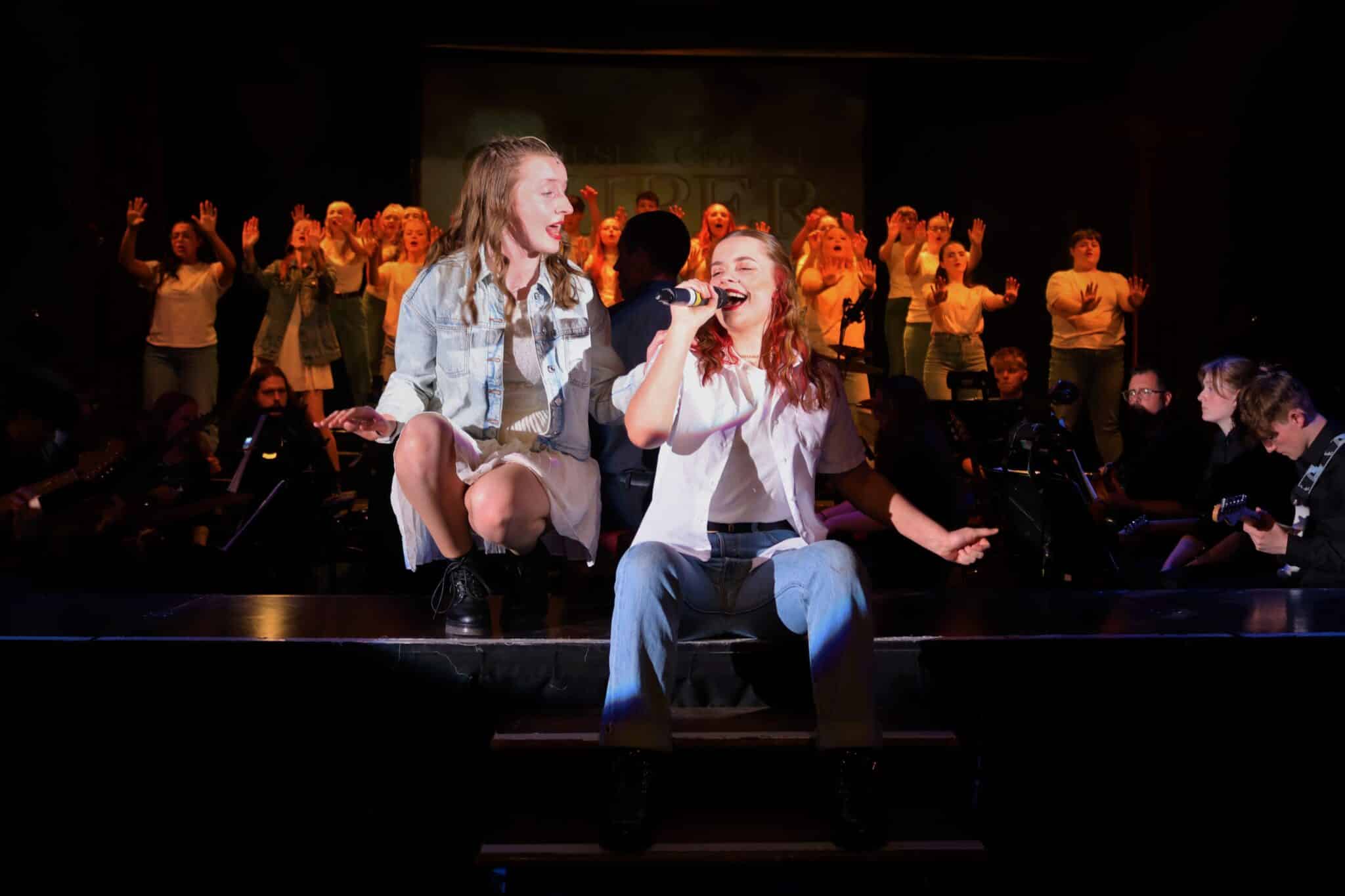 Students performing in Musical's ROCK XIII - The Final Stand