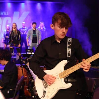 Guitar solos played by Music students