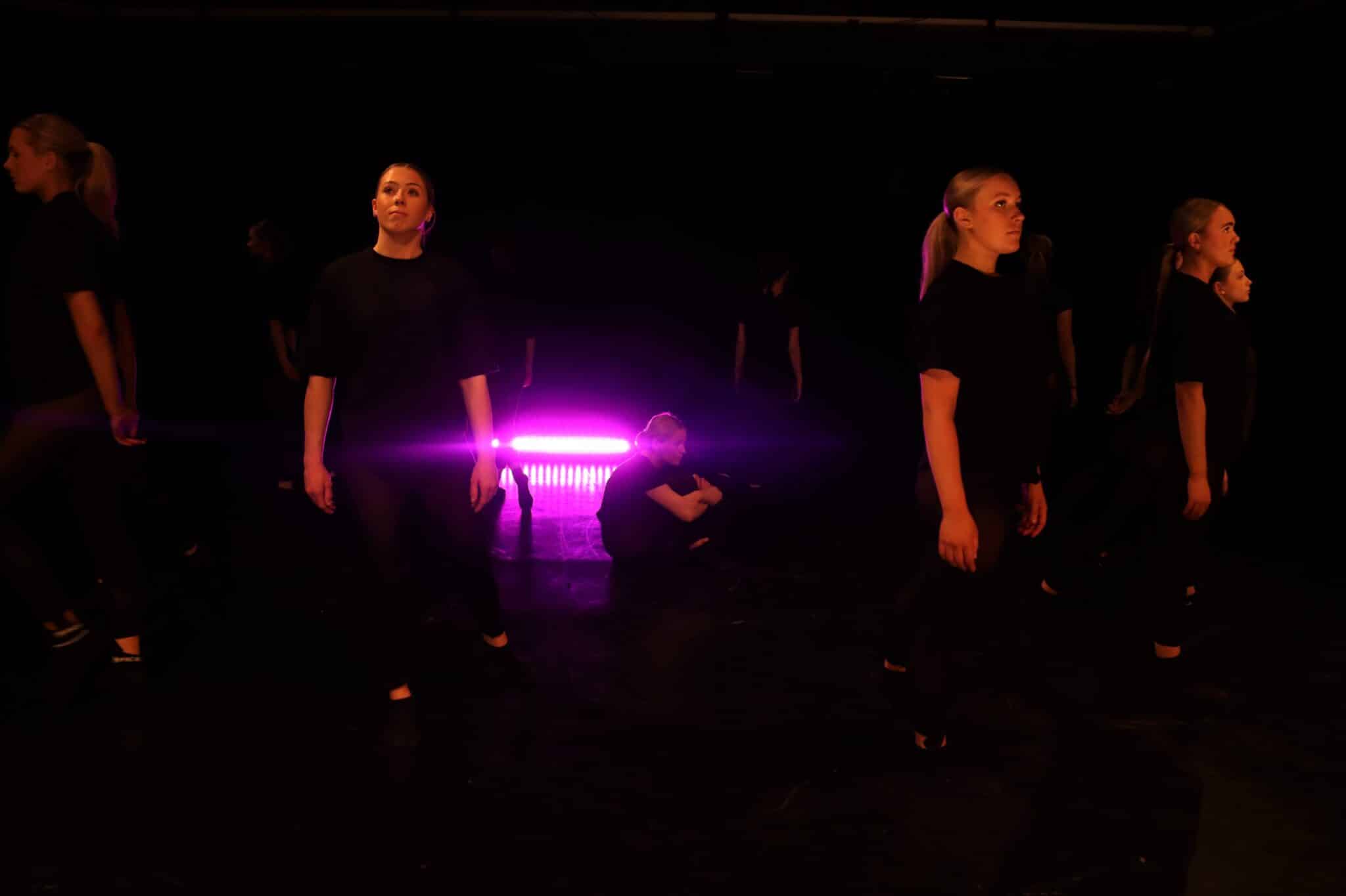 student in dance show