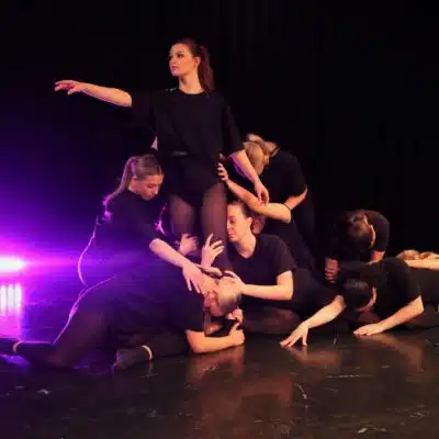 Students in dance show