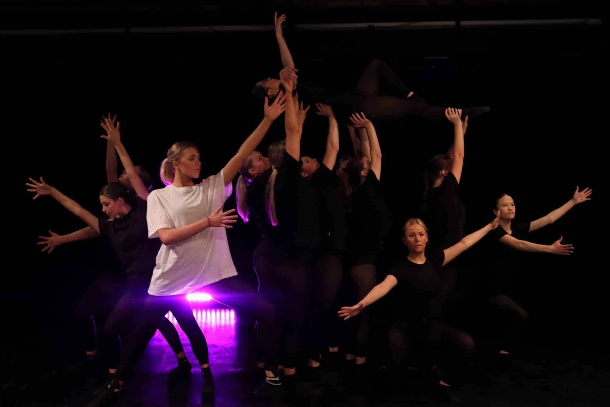 student in dance show