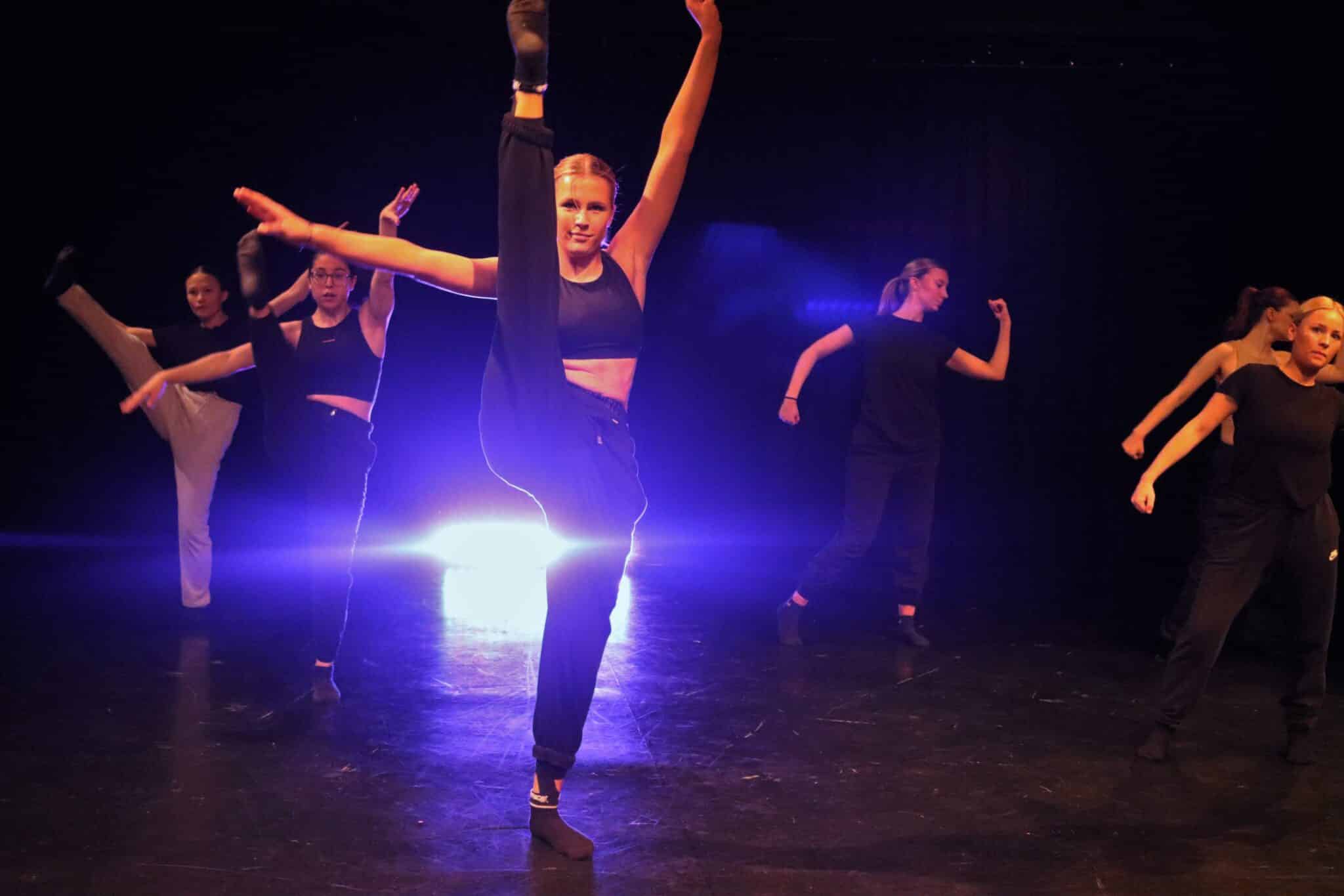 student in dance show
