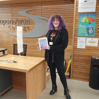 annie with suggestion box