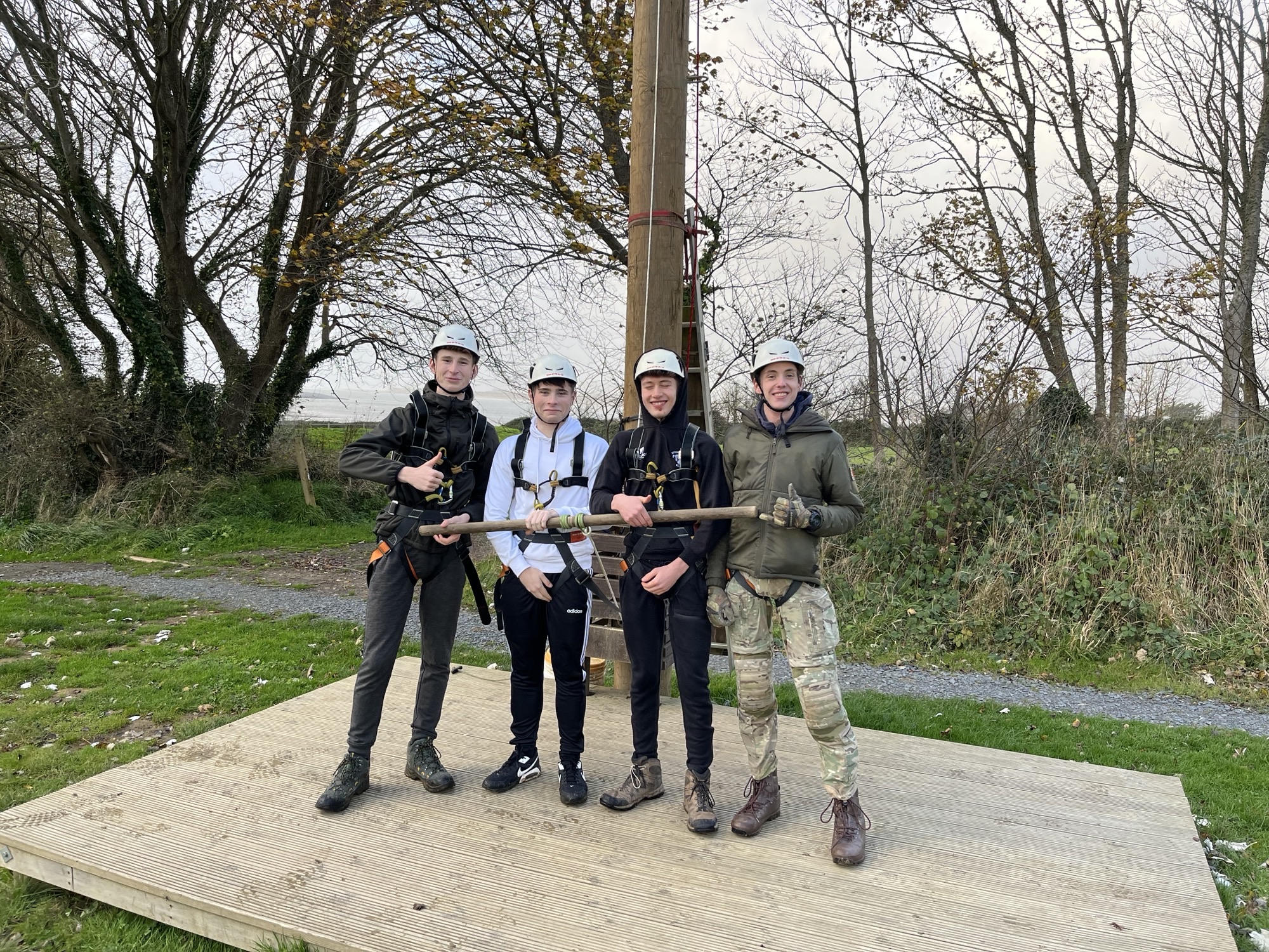 skern lodge residential trip - zipline