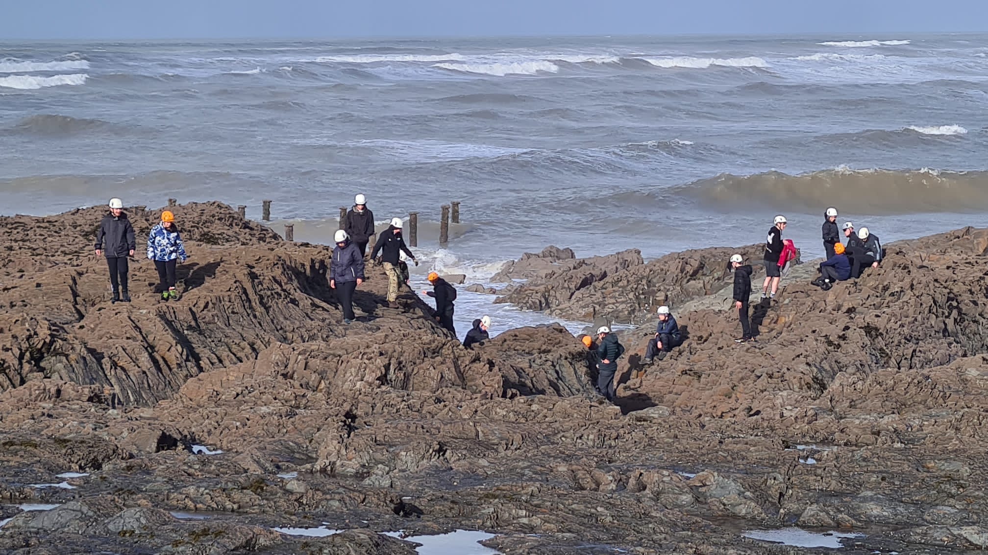 skern lodge residential- students near the sea