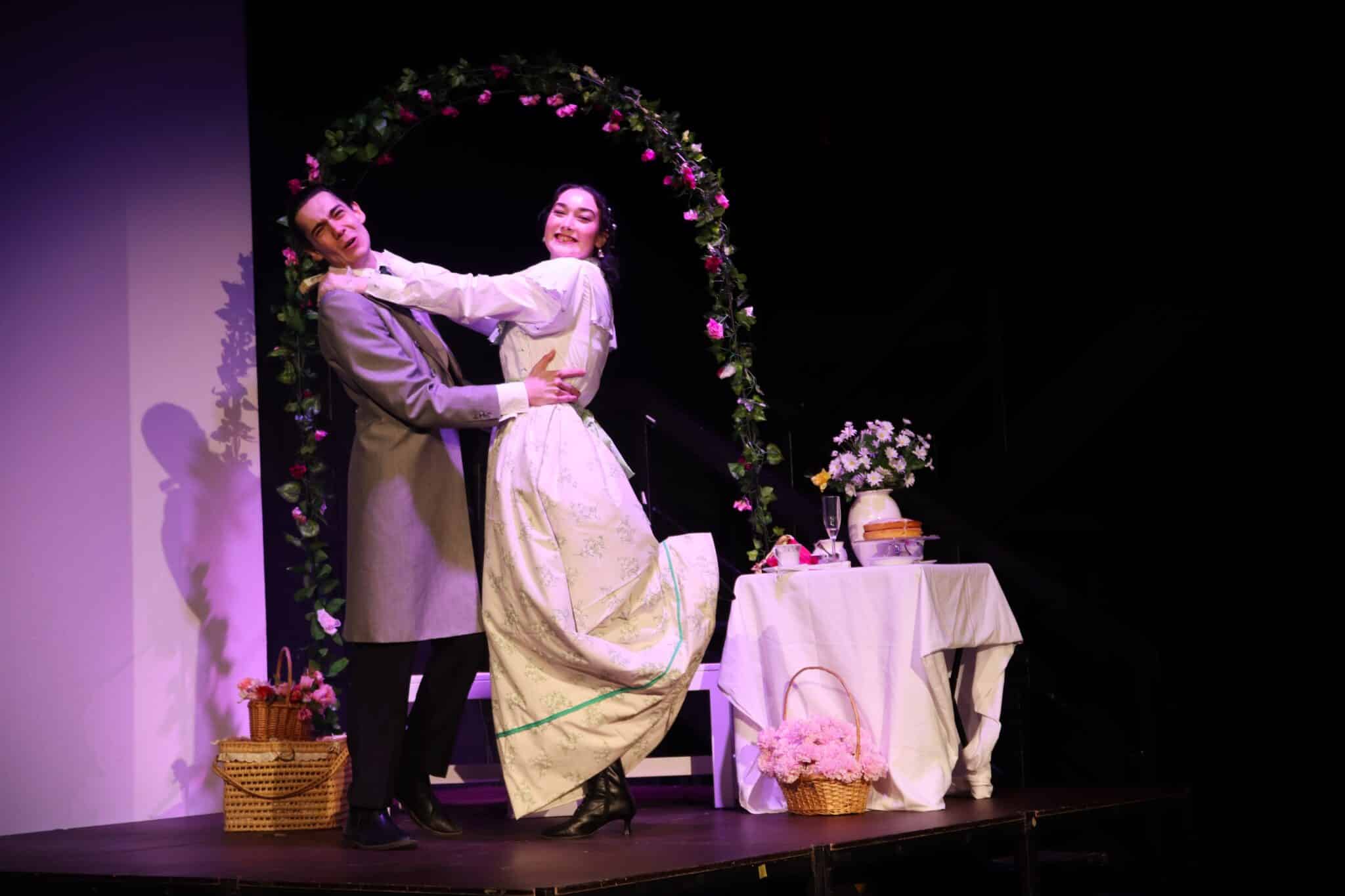acting students dancing on stage