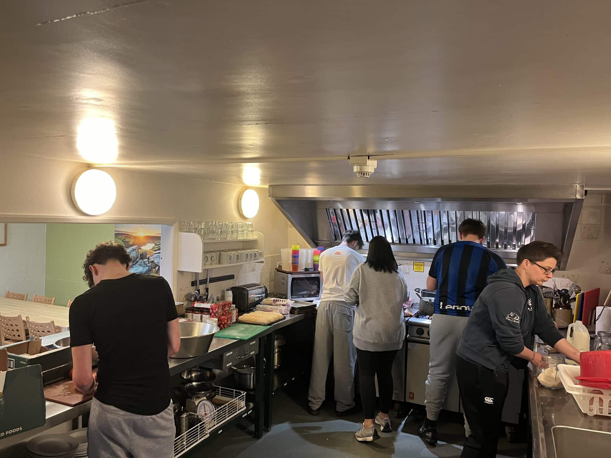 UPS students take part in Peak District challenge - students lunch time