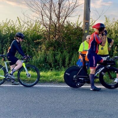 imogen in an outdoor cycling race