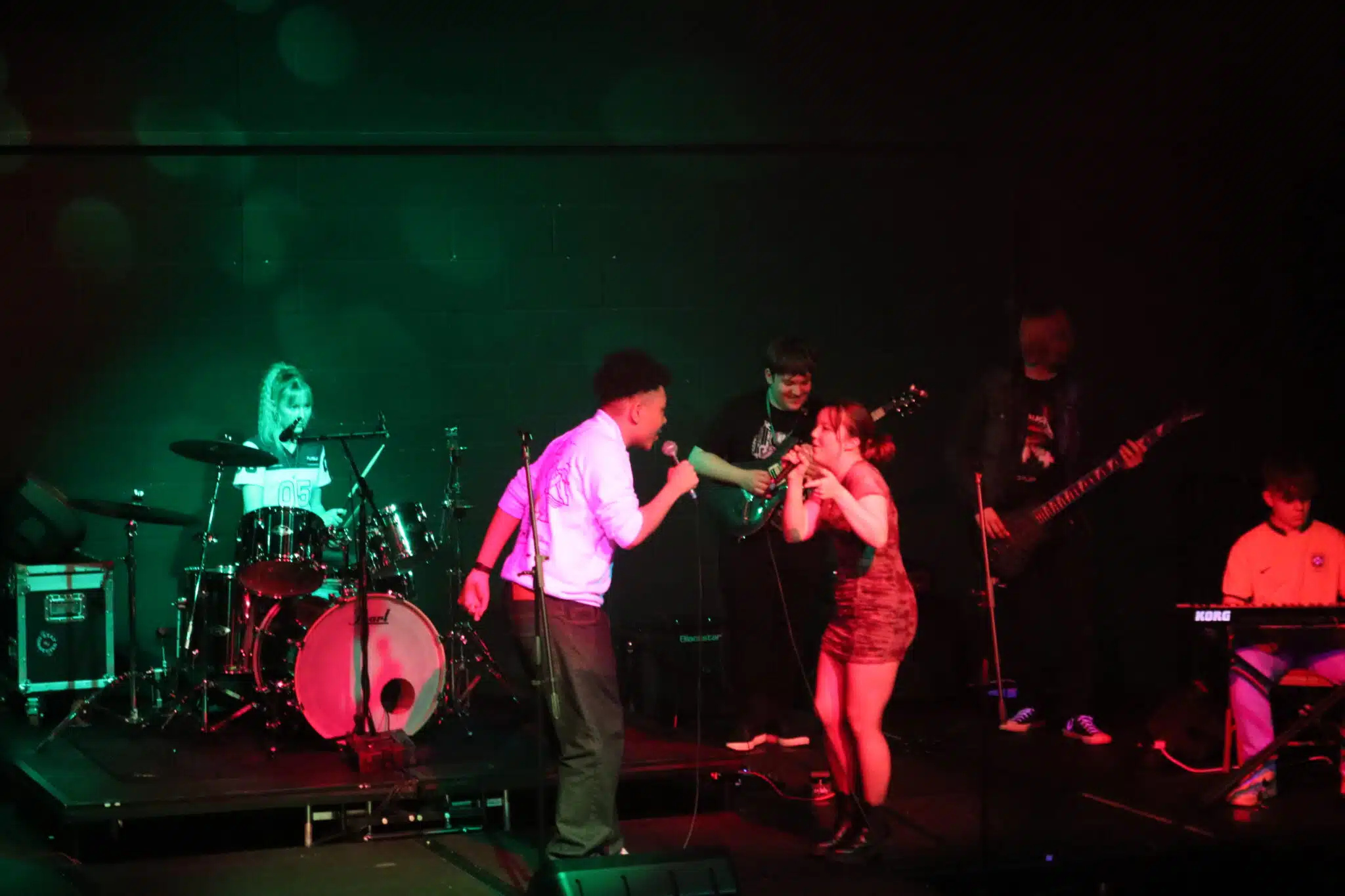 Stratford College Music students - Band Performing on stage