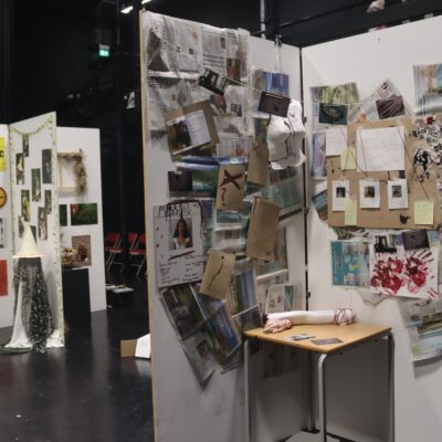 Close up of exhibition projects