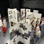 People at an art exhibition
