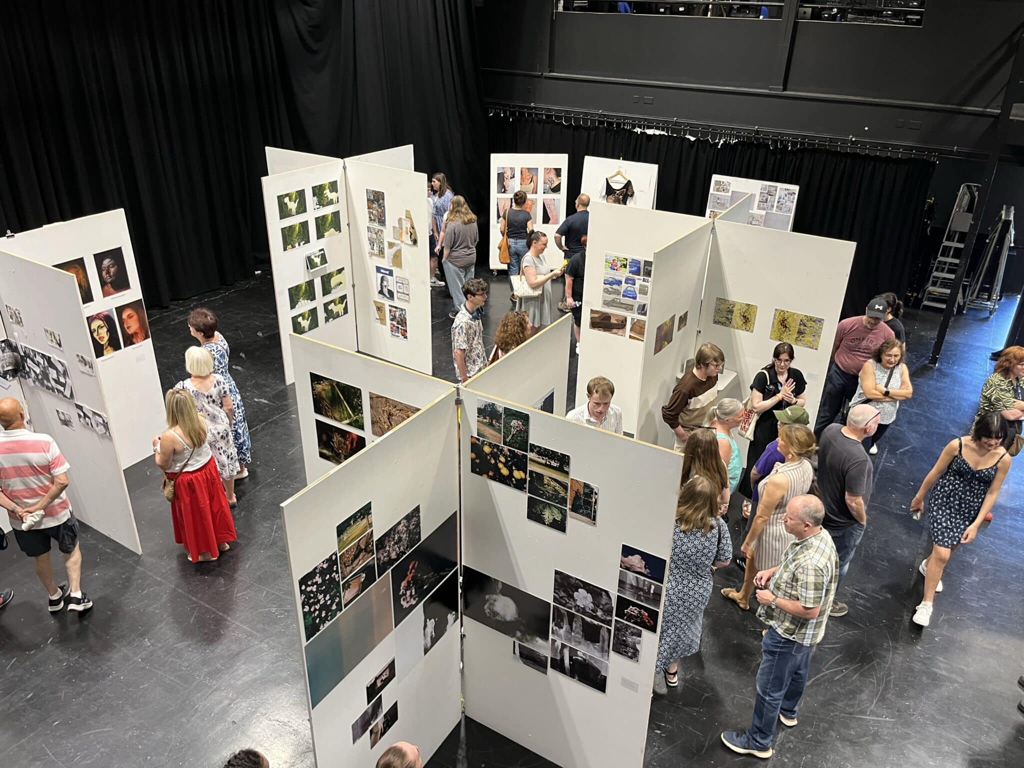 People at an art exhibition