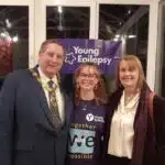 Sophie with the district councillor